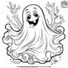 Scary Ghost Coloring Pages