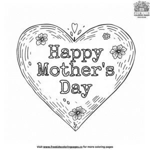 Mother's day message coloring pages