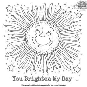 Caring Mother's Day Message Coloring Pages