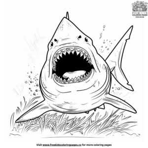 Scary Shark Coloring Pages