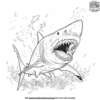 Exciting Scary Shark Coloring Pages For Brave Kids