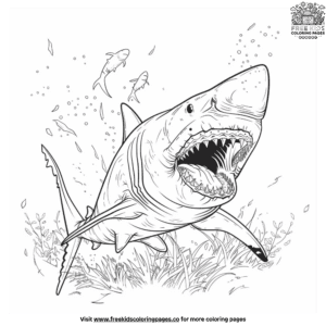 Exciting Scary Shark Coloring Pages For Brave Kids