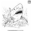 Thrilling Scary Shark Coloring Pages For Brave Kids