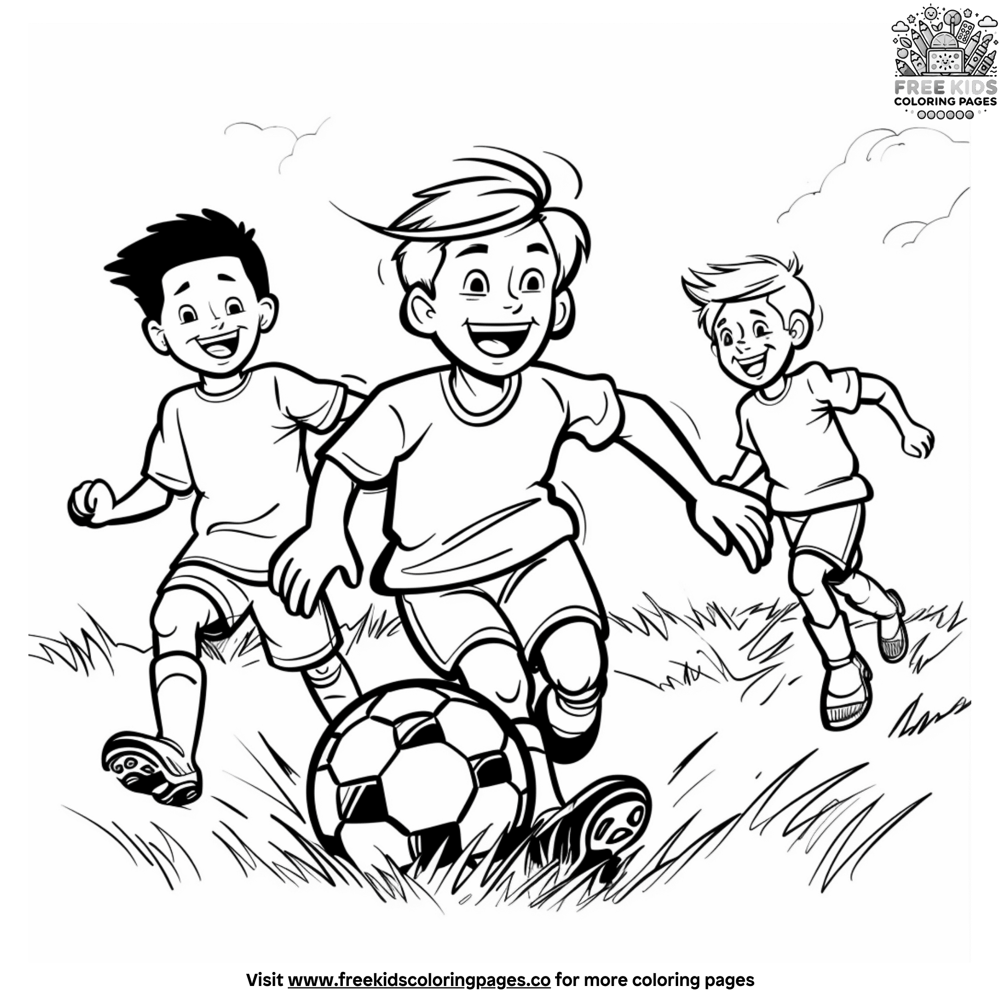 Thrilling Soccer Game Coloring Pages