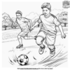 Thrilling Soccer Game Coloring Pages