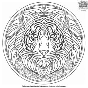 Tiger Mandala Coloring Pages