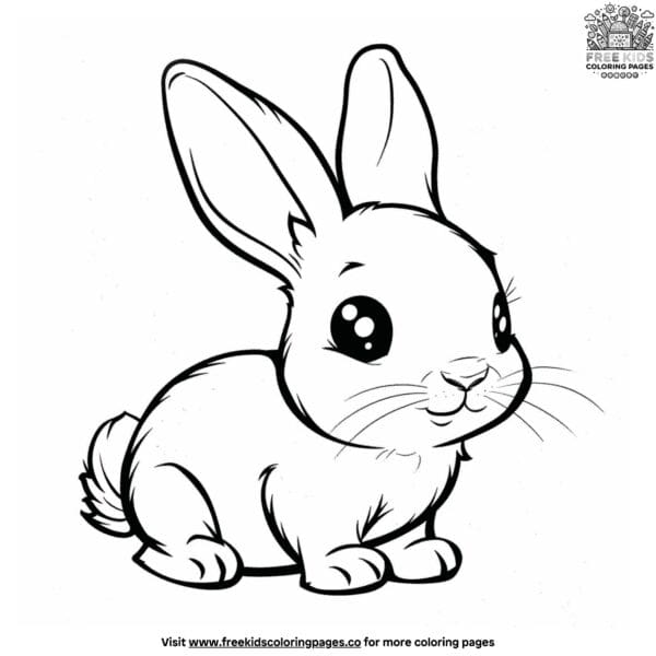 Charming little bunny coloring pages