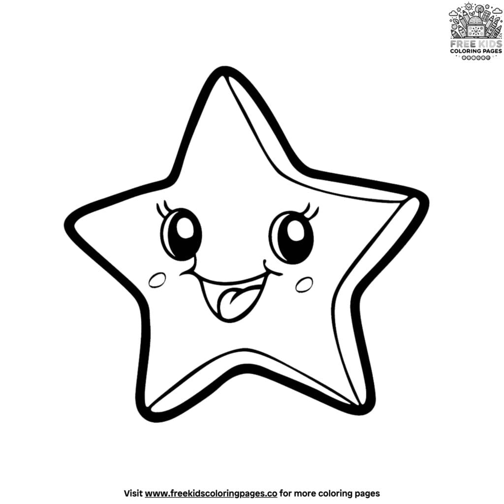 Tiny and charming small star coloring pages