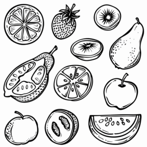 Tiny and Cute Mini Food Coloring Pages
