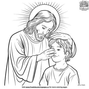 Jesus' Healing Touch Coloring Pages