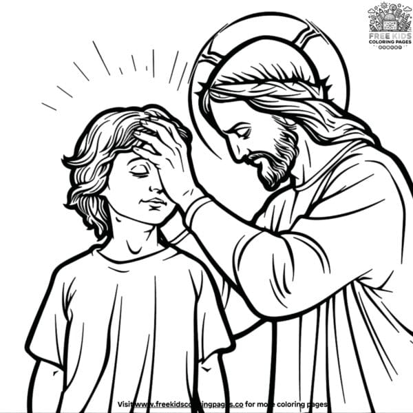 Jesus' power coloring pages