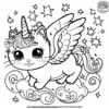 Unicorn Cat Unikitty Coloring Pages