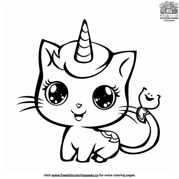 Unicorn Cat Unikitty Coloring Pages