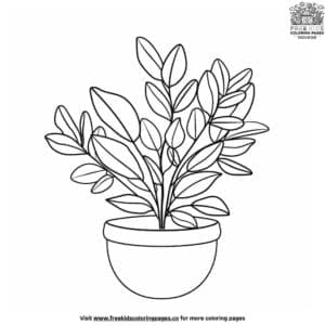 Pot Leaf Coloring Pages