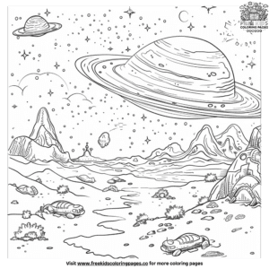 Lively Alien Coloring Pages