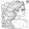 Bouncy Hair Realistic Girl Coloring Pages