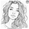 Bouncy Hair Realistic Girl Coloring Pages