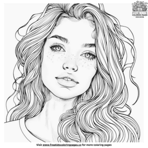 Vibrant Bouncy Hair Coloring Pages