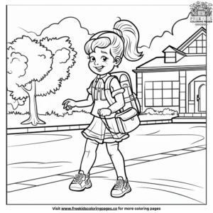 Vibrant First Day of School Coloring Pages