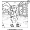 Colorful First Day of School Coloring Pages