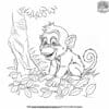 Woodland Monkey Coloring Pages