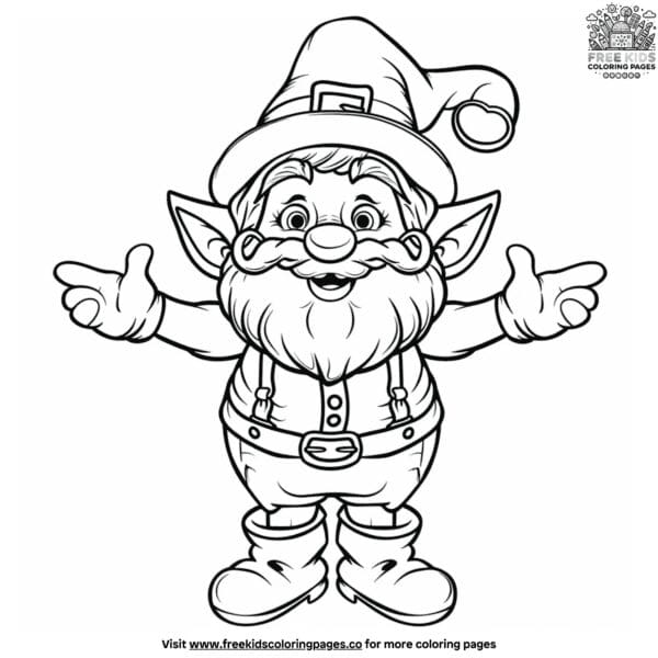 Happy leprechaun coloring pages