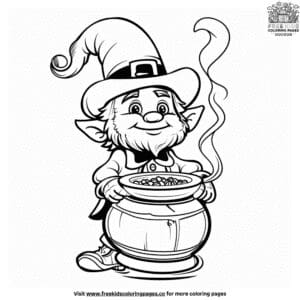 Leprechaun On St. Patrick's Day Coloring Pages