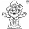 Whimsical Leprechaun St. Patrick's Day Coloring Pages