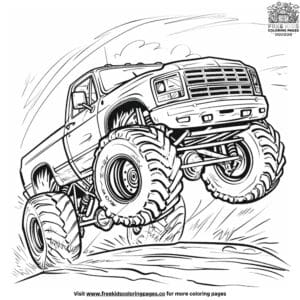 Monster truck rally coloring pages