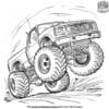 Wheelie Monster Truck Coloring Pages