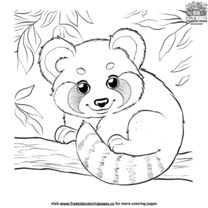 Charming Red Panda Coloring Page Collection