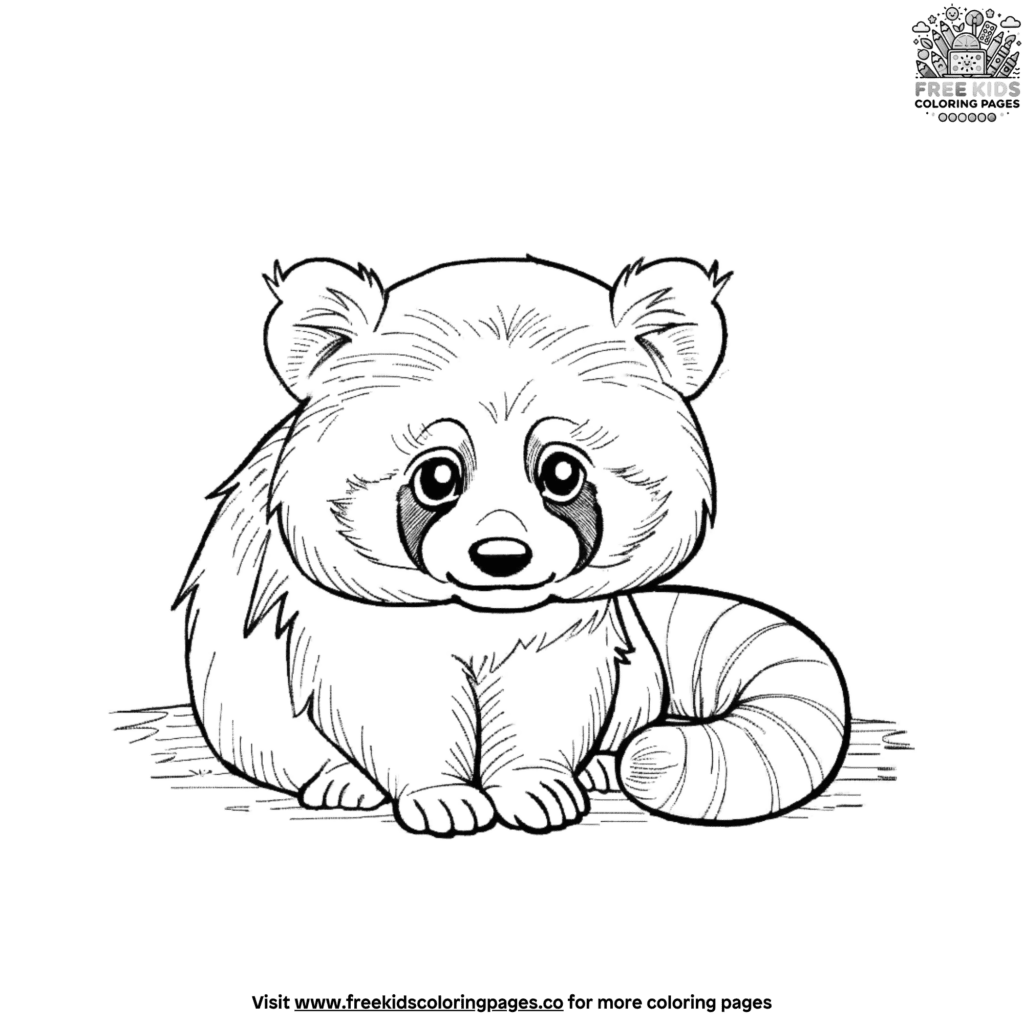 Unique Red Panda Coloring Page Collection