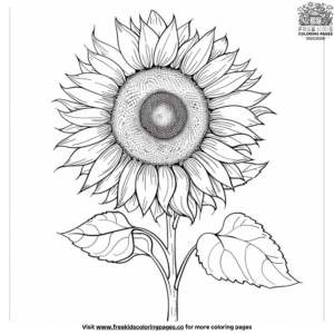 Vibrant Sunflower Coloring Pages for Kids