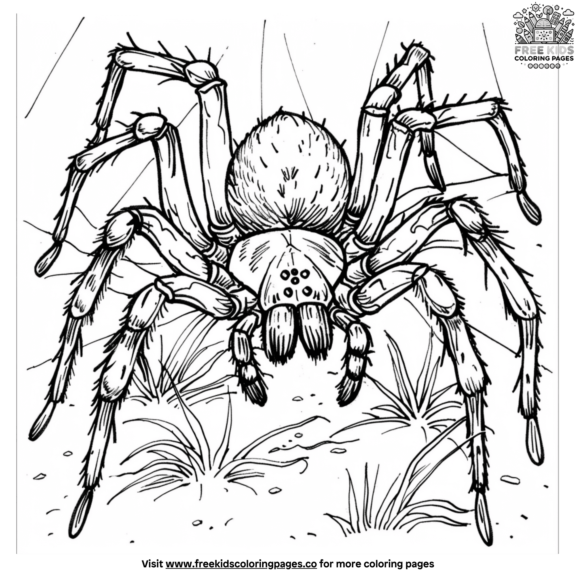 Hairy Spider Coloring Pages Hairy Spider Coloring Pages