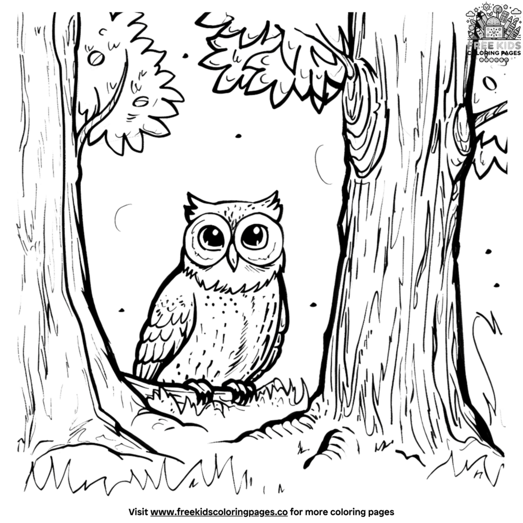 Outdoor camping coloring pages