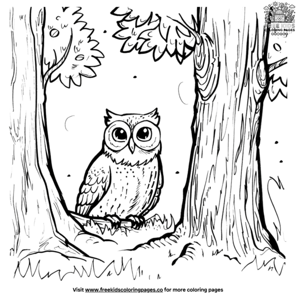 Outdoor camping coloring pages