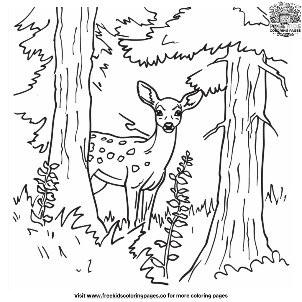 Outdoor camping coloring pages