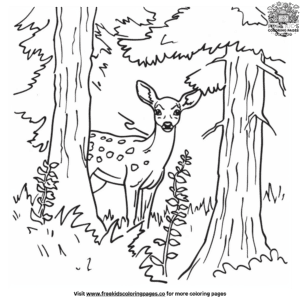 Deer camp coloring pages