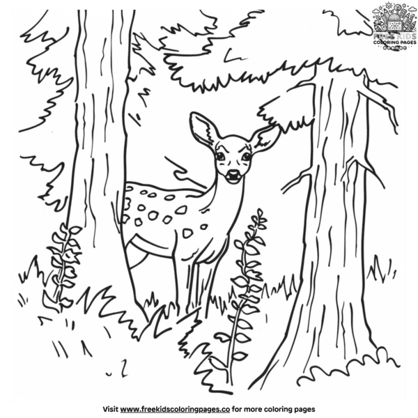 Deer camp coloring pages