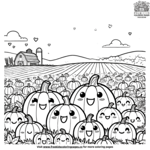 Pumpkin patch coloring pages