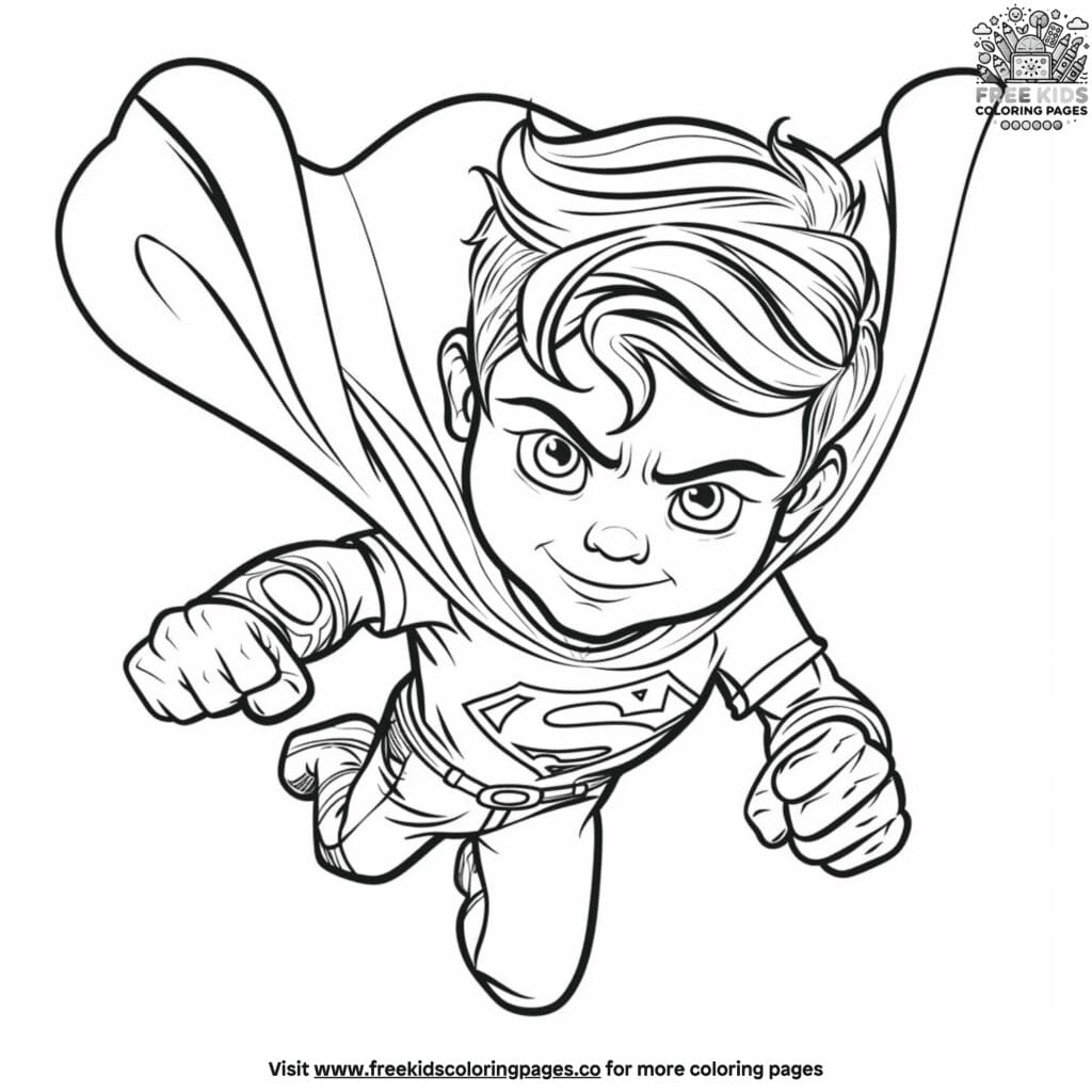 Zestful Superhero Boy Coloring Pages - Free Kids Coloring Pages
