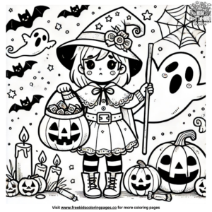 Trick-or-Treat Halloween Coloring Pages