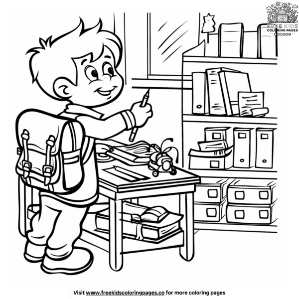 Playful welcome back to school coloring pages