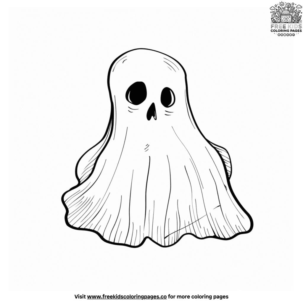 Aesthetic ghost coloring pages