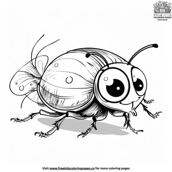 Bearded bug coloring pages