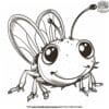 Animation-style Bug Coloring Pages