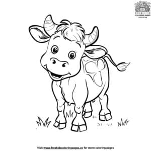 Vibrant cartoon cow coloring pages for endless fun