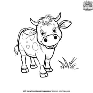 Whimsical Cartoon Cow Coloring Pages For Endless Fun