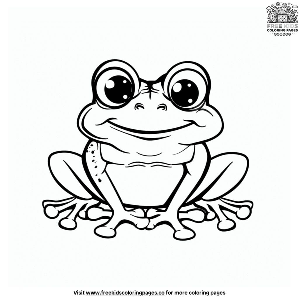 Whimsical cartoon frog coloring pages for endless joy