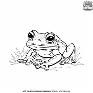 Lovely Cartoon Frog Coloring Pages